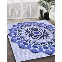 Patterned Blue Rug, pat1973blu