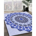 Machine Washable Transitional Blue Rug in a Family Room, wshpat1973blu