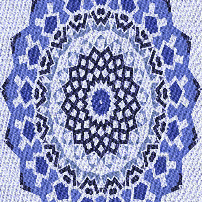 Patterned Blue Rug, pat1973blu