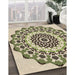 Machine Washable Transitional Khaki Gold Rug in a Family Room, wshpat1973brn