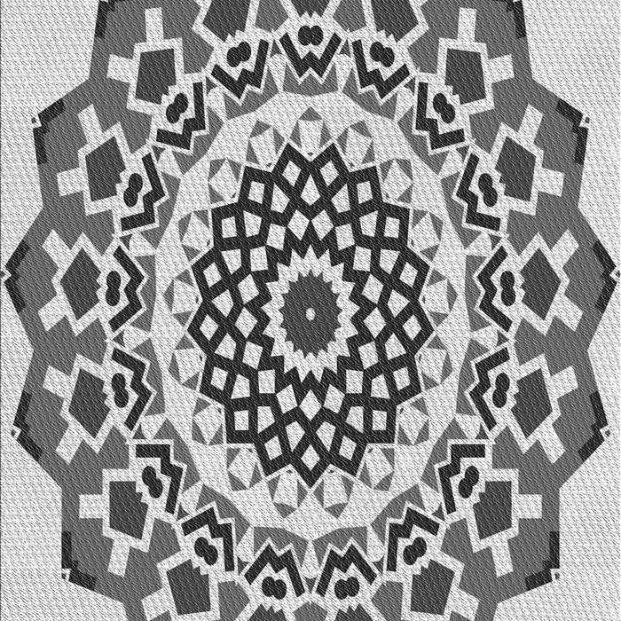 Patterned Carbon Gray Rug, pat1973gry