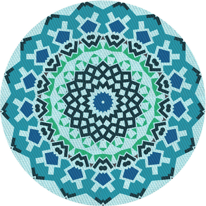 Square Patterned Blue Ivy Blue Rug, pat1973lblu