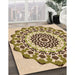 Machine Washable Transitional Khaki Gold Rug in a Family Room, wshpat1973org