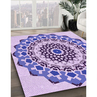 Patterned Blossom Pink Rug, pat1973pur