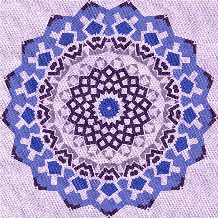 Round Machine Washable Transitional Blossom Pink Rug, wshpat1973pur