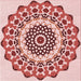 Round Patterned Red Rug, pat1973rd