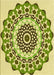 Patterned Olive Green Rug, pat1973yw