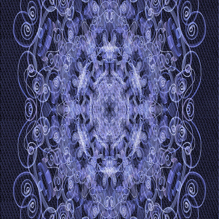 Machine Washable Transitional Night Blue Rug, wshpat1974blu