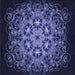 Round Patterned Night Blue Rug, pat1974blu