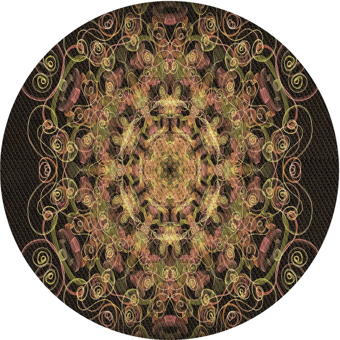 Square Patterned Light Brown Rug, pat1974brn