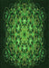 Patterned Dark Lime Green Rug, pat1974grn