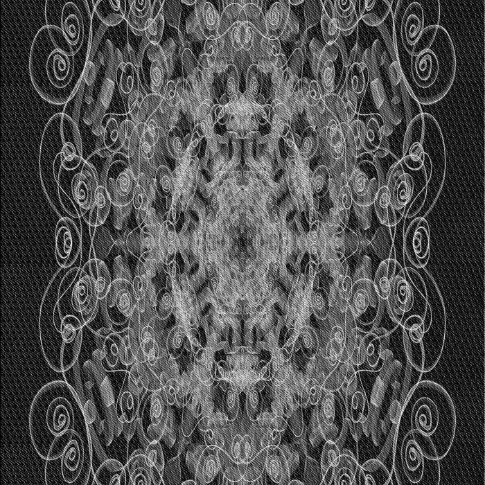 Machine Washable Transitional Midnight Gray Rug, wshpat1974gry