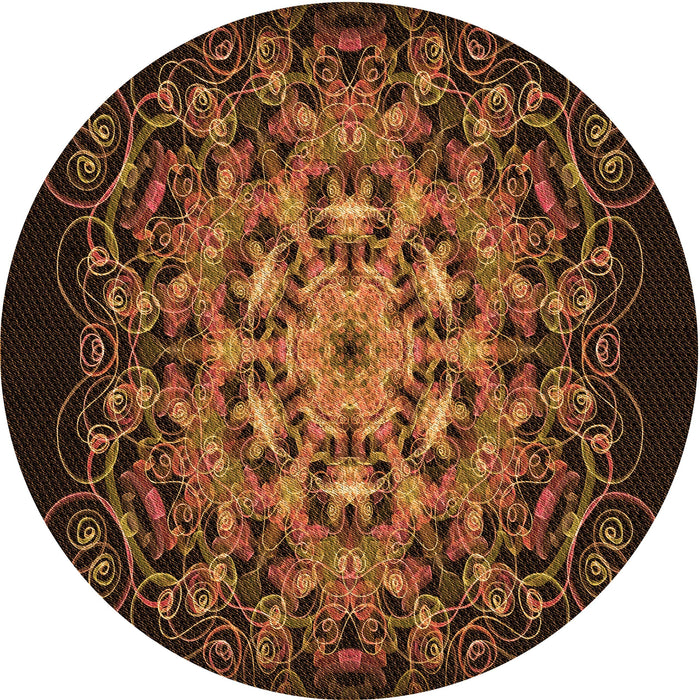 Square Machine Washable Transitional Black Brown Rug in a Living Room, wshpat1974org