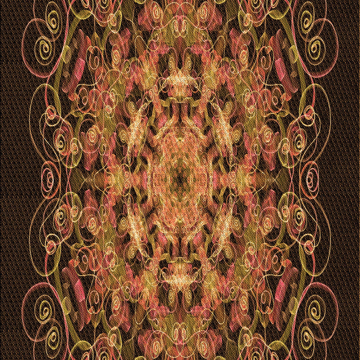 Patterned Black Brown Rug, pat1974org