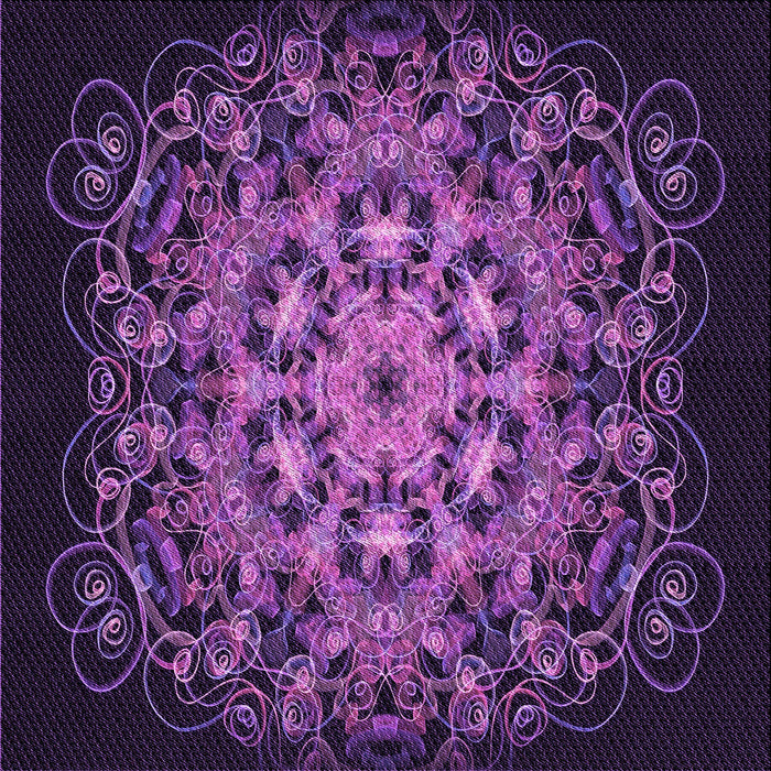 Round Patterned Dark Orchid Purple Rug, pat1974pur