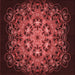 Round Patterned Red Rug, pat1974rd