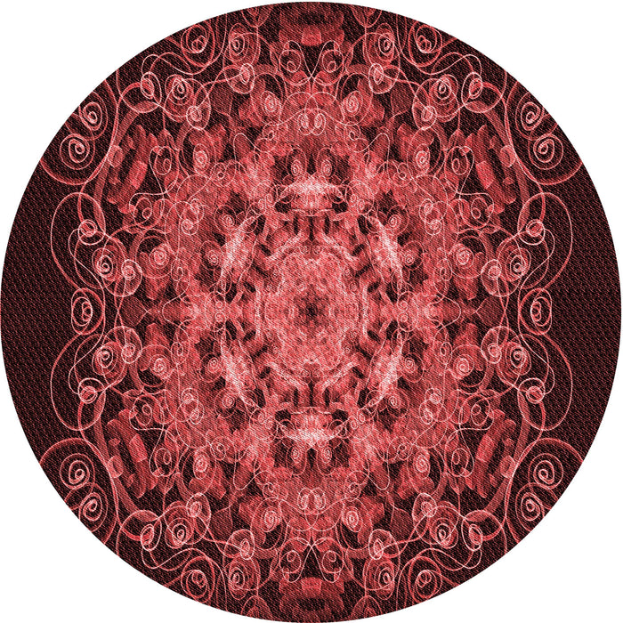 Square Patterned Red Rug, pat1974rd