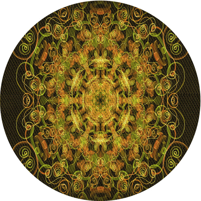 Square Patterned Black Brown Rug, pat1974yw