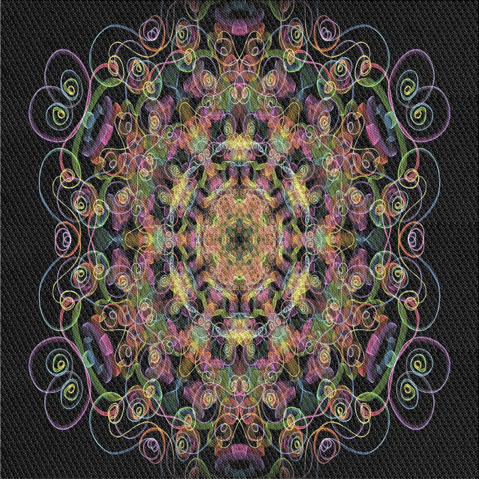 Square Patterned Army Brown Novelty Rug, pat1974