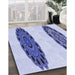 Machine Washable Transitional Blue Rug in a Family Room, wshpat1975blu