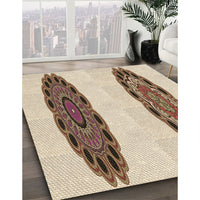 Patterned Vanilla Gold Rug, pat1975brn