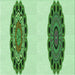 Round Patterned Green Rug, pat1975grn