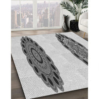 Patterned Platinum Gray Rug, pat1975gry