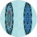 Square Patterned Glacial Blue Ice Blue Rug, pat1975lblu