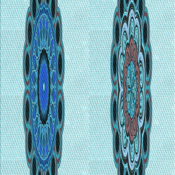 Machine Washable Transitional Glacial Blue Ice Blue Rug, wshpat1975lblu