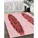 Machine Washable Transitional Red Rug in a Family Room, wshpat1975rd