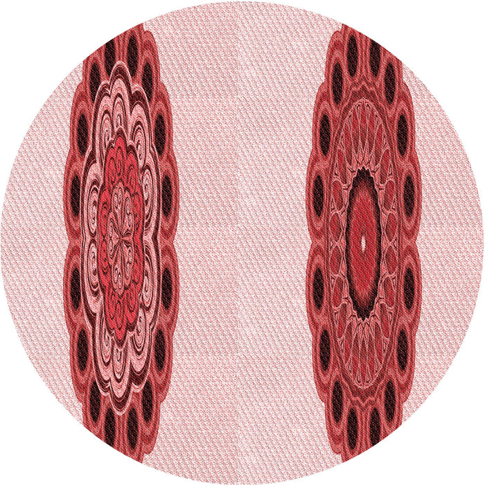 Square Patterned Red Rug, pat1975rd