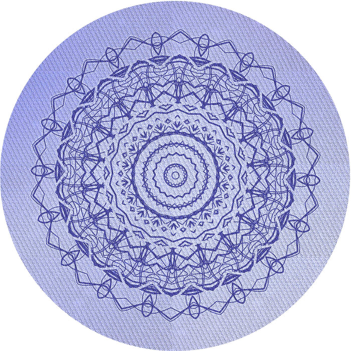 Square Patterned Light Slate Blue Rug, pat1976blu