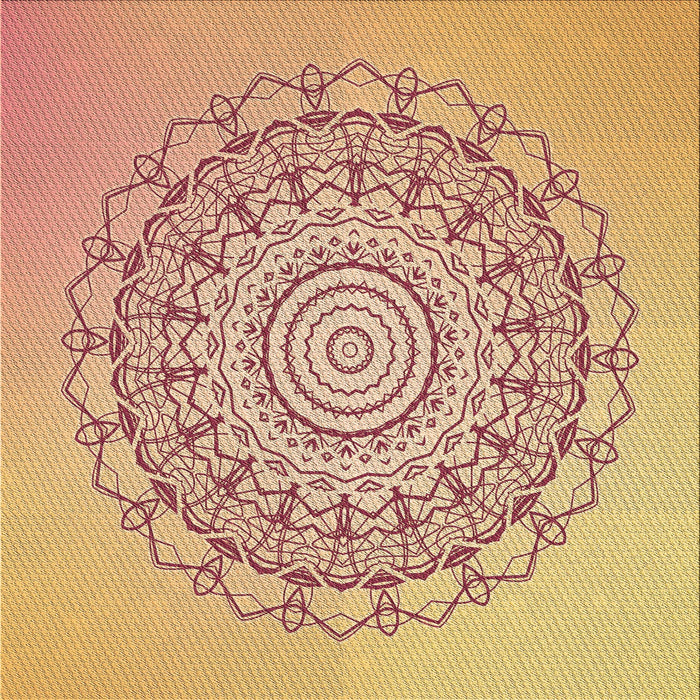 Round Patterned Chrome Gold Yellow Rug, pat1976brn