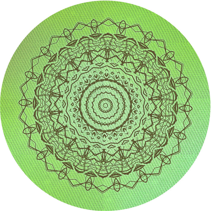 Square Machine Washable Transitional Green Rug in a Living Room, wshpat1976grn