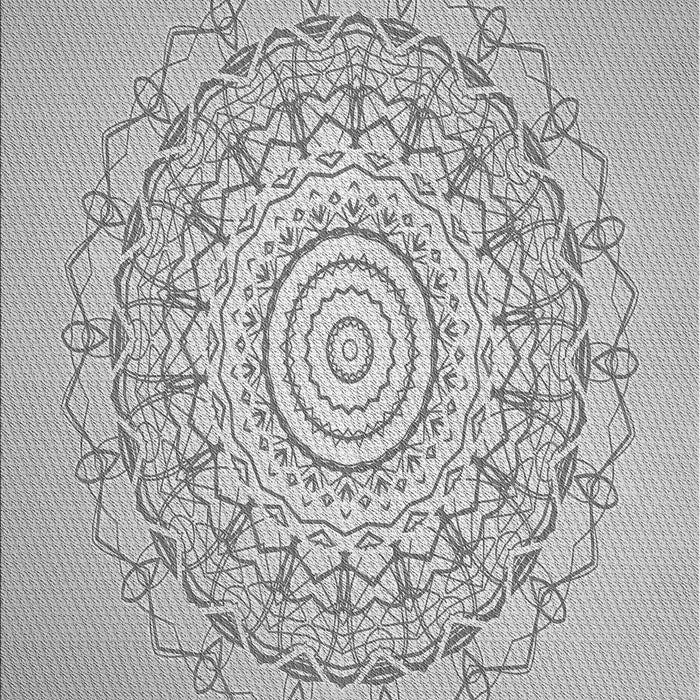 Patterned Platinum Silver Gray Rug, pat1976gry