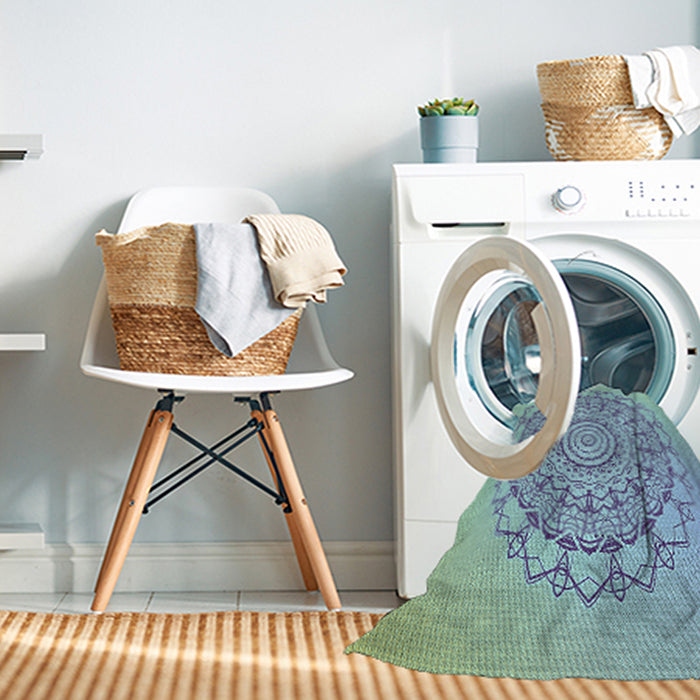Machine Washable Transitional Steel Blue Rug in a Washing Machine, wshpat1976lblu
