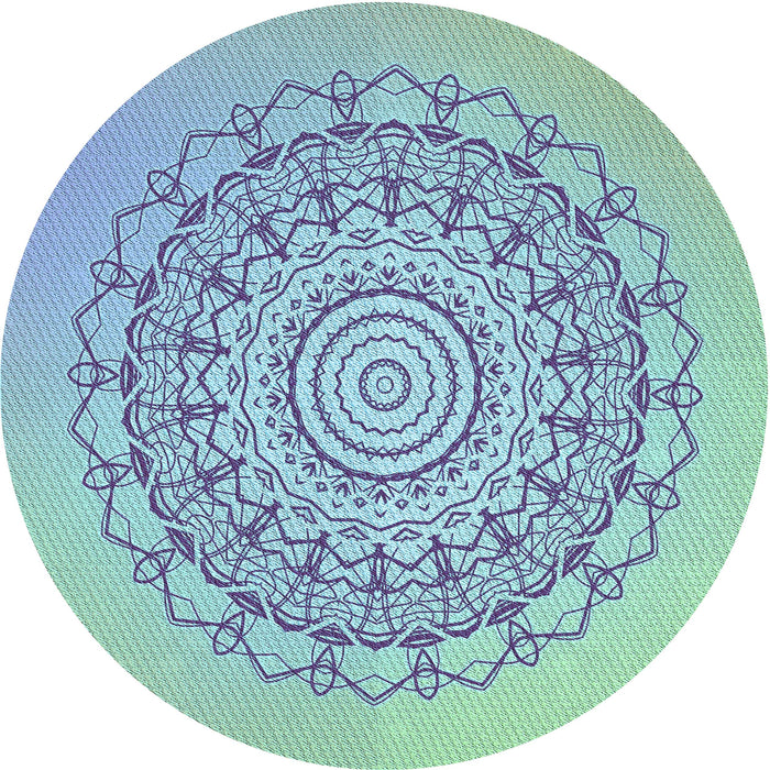 Square Patterned Steel Blue Rug, pat1976lblu