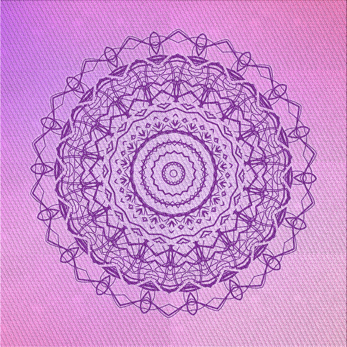 Round Patterned Pastel Purple Pink Rug, pat1976pur