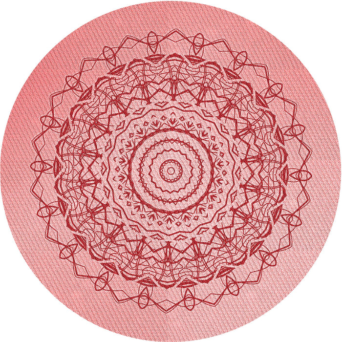 Square Machine Washable Transitional Pastel Pink Rug in a Living Room, wshpat1976rd