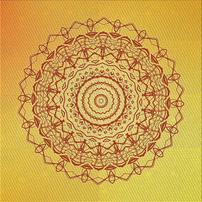 Round Machine Washable Transitional Neon Orange Rug, wshpat1976yw