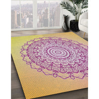 Patterned Tulip Pink Novelty Rug, pat1976