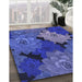 Machine Washable Transitional Sapphire Blue Rug in a Family Room, wshpat1977blu