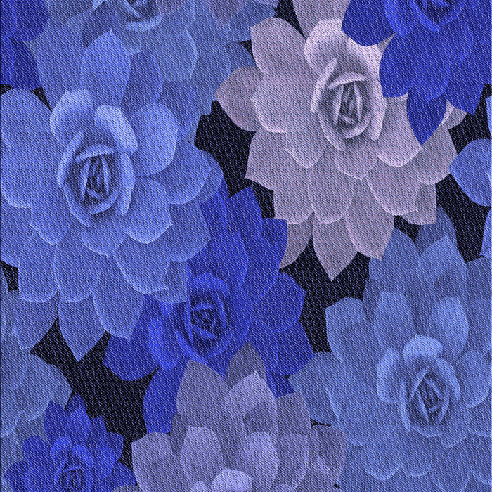 Patterned Sapphire Blue Rug, pat1977blu