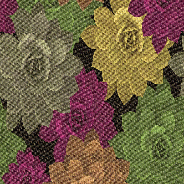 Machine Washable Transitional Hazel Green Rug, wshpat1977brn