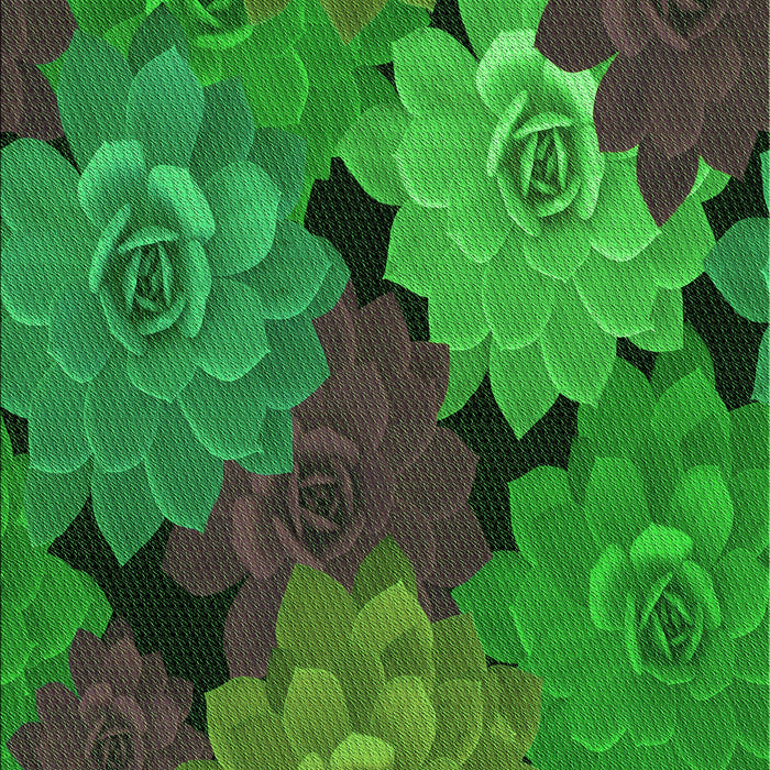 Patterned Dark Forest Green Rug, pat1977grn