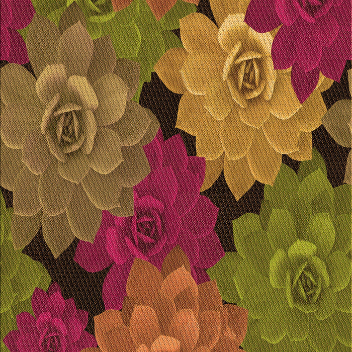 Patterned Dark Bisque Brown Rug, pat1977org