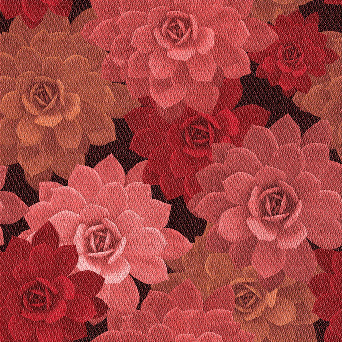 Round Machine Washable Transitional Red Rug, wshpat1977rd