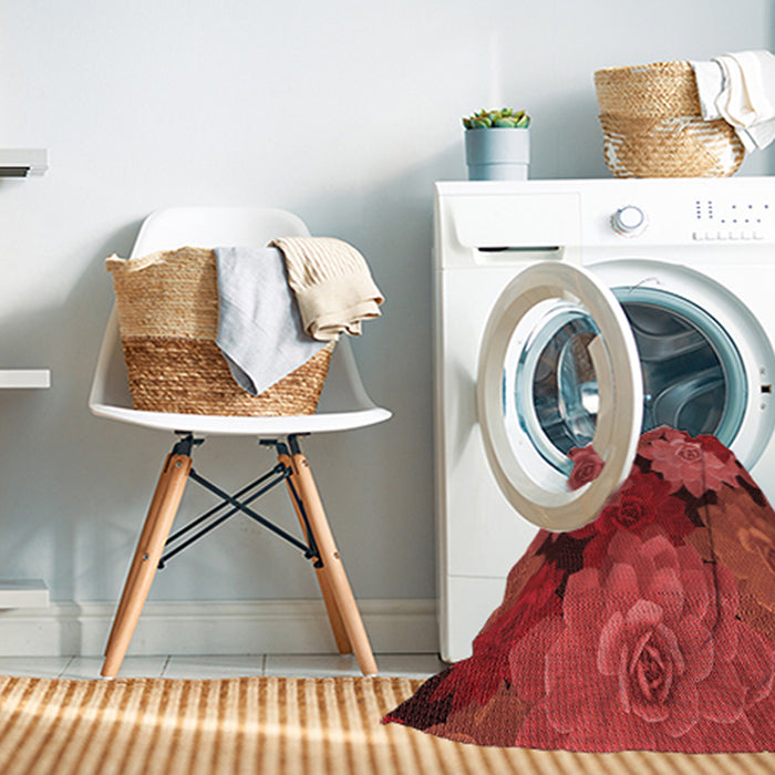 Machine Washable Transitional Red Rug in a Washing Machine, wshpat1977rd