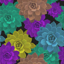 Sideview of Machine Washable Transitional Purple Rug, wshpat1977