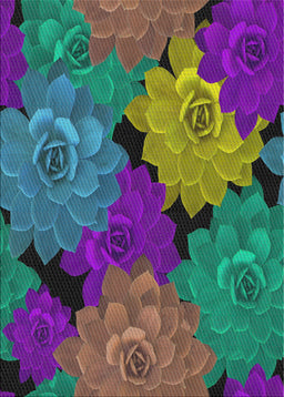 Patterned Purple Modern Rug, pat1977